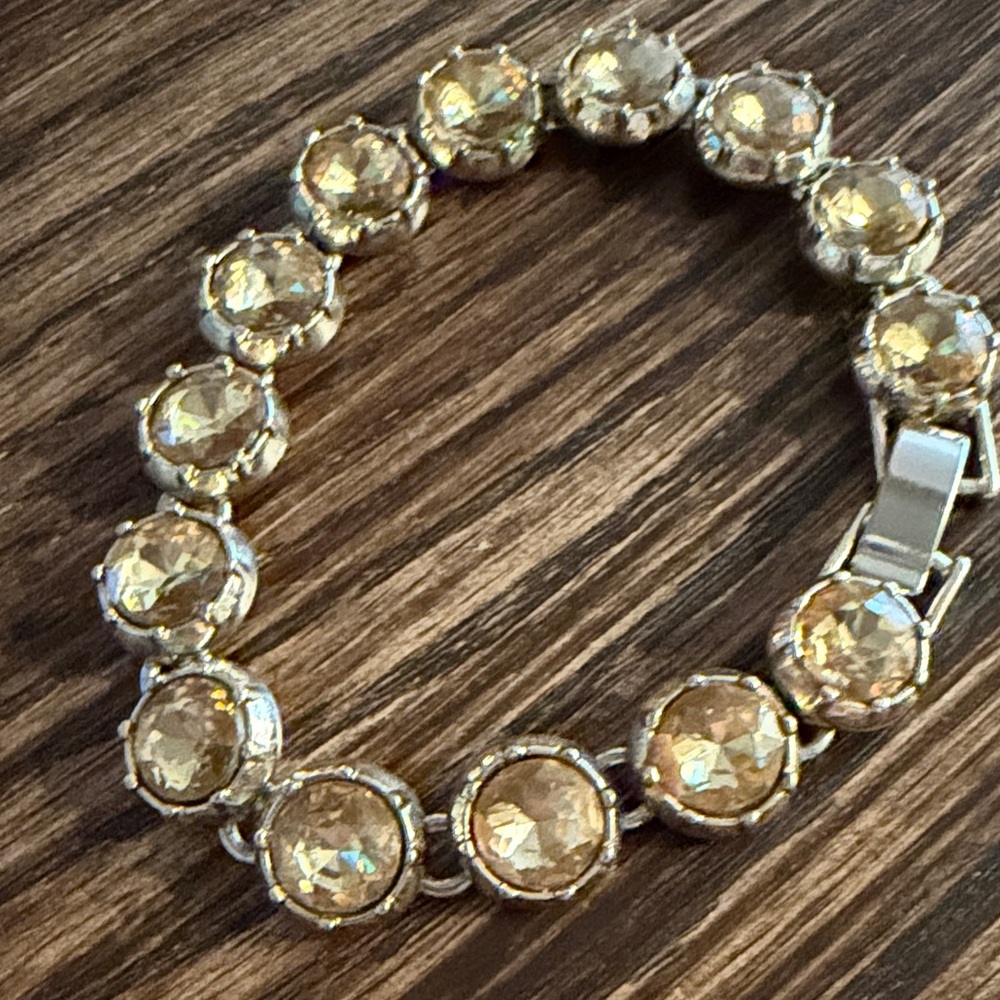 J. Crew Champagne Crystal Round-Setting Bracelet